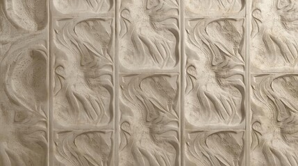 Decorative Concrete Relief Wall Texture with Artistic Pattern