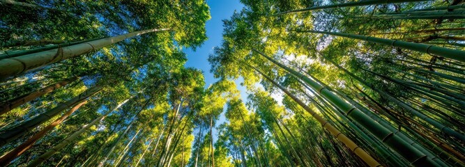Dense bamboo forest overhead view