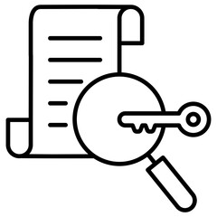 Keyword Research Outline Icon