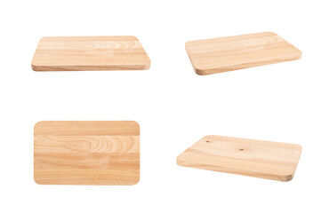 Set of cutting board isolated on white background
