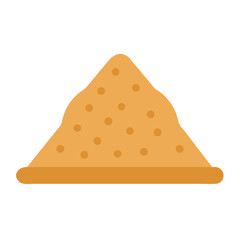 Flat design illustration of triangular brown crackers snack food