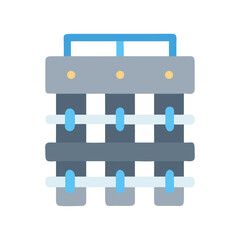 Simple server rack icon data center illustration vector design