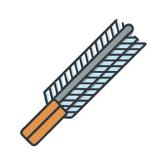 Flat design brush vector illustration on a black background