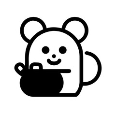 black and white cartoon mouse