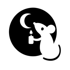 black and white cartoon mouse