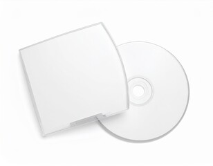 Blank CD/DVD Jewel Case Mockup: Flat Lay & Slightly Open. Media, Software & Minimal Music Branding