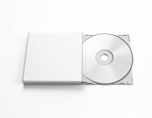 Blank CD/DVD Jewel Case Mockup: Flat Lay & Slightly Open. Media, Software & Minimal Music Branding