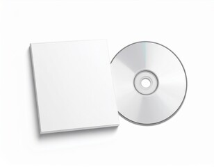 Blank CD/DVD Jewel Case Mockup: Flat Lay & Slightly Open. Media, Software & Minimal Music Branding