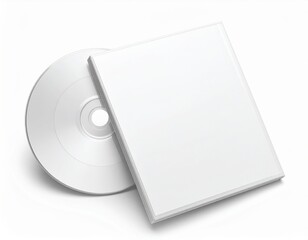 Blank CD/DVD Jewel Case Mockup: Flat Lay & Slightly Open. Media, Software & Minimal Music Branding