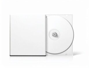 Blank CD/DVD Jewel Case Mockup: Flat Lay & Slightly Open. Media, Software & Minimal Music Branding