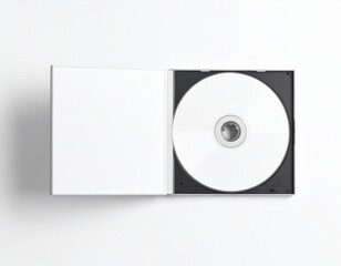 Blank CD/DVD Jewel Case Mockup: Flat Lay & Slightly Open. Media, Software & Minimal Music Branding