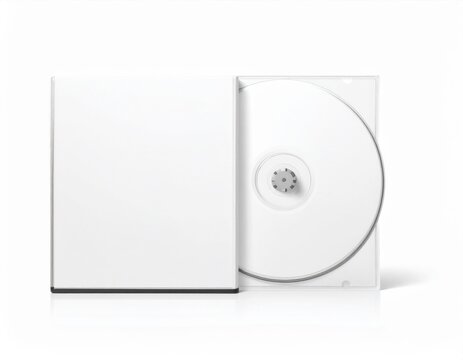 Blank CD/DVD Jewel Case Mockup: Flat Lay & Slightly Open. Media, Software & Minimal Music Branding