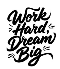 Work Hard Play Hard – Typography T-Shirt Design, hand lettering system color text black background color white