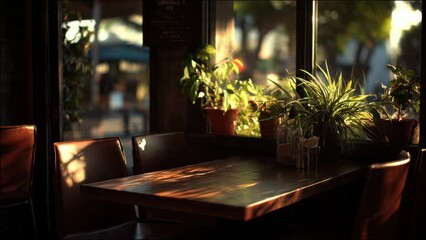 Cinematic shot of a table for product placement