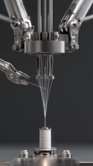 Advanced Robotic Mechanism Utilizing Precision Grippers to Operate Thread for Innovative Textile Applications