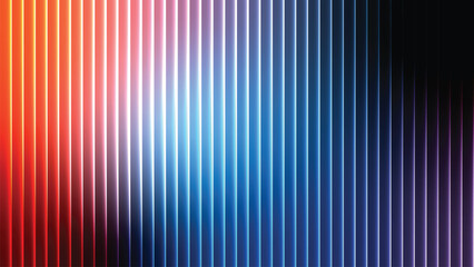Dark Futuristic Neon Stripes Background with Blue and Orange Glow