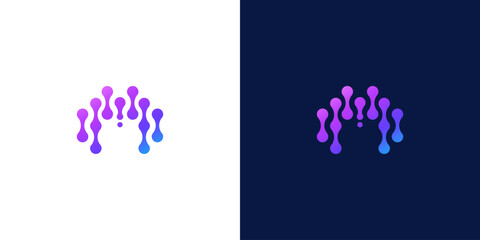 collection of initials m logo design vector illustration Very suitable for use in business consulting and technology companies	