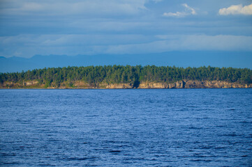Scenic View of an Island in Seymour Narrows, near Vancouver, British Columbia, Canada.
