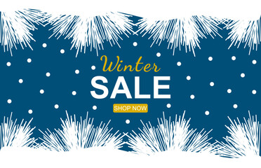 Winter Sale Advertising Design for Seasonal Discounts and Promotions,  Creative Vector Layout for Banners, Flyers, Posters, and Marketing Materials, Promotional Banner and Flyer Design Template
