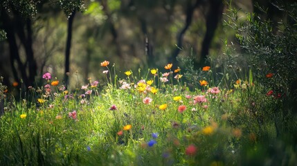 wild flowers in the meadow