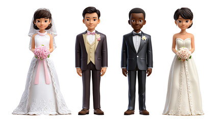 Wedding Couple Figurine: Capturing the essence of romance, these figurines represent the beginning of a beautiful journey, embodying love and commitment in a delicate form.