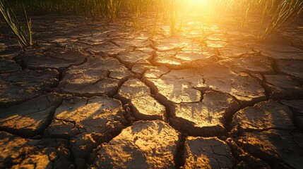 cracked earth in the desert