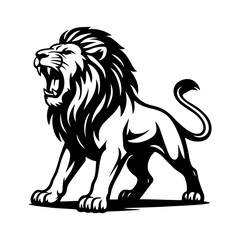 roaring lion vector template