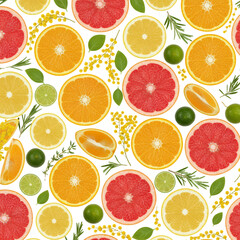 Vibrant citrus assortment against a transparent backdrop, showcasing a colorful and juicy fruit