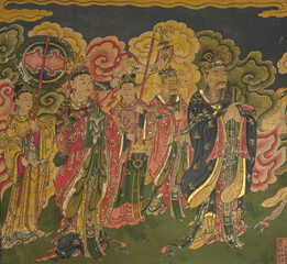 Fototapeta premium Yuan Dynasty murals of Yong'an Temple in Datong, Shanxi, China