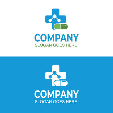 Pharmaceutical Logo Vector Set | Medicine, Health, and Pharmacy Logo Design Collection