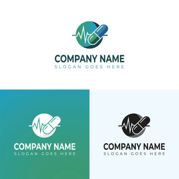 Pharmaceutical Logo Vector Set | Medicine, Health, and Pharmacy Logo Design Collection