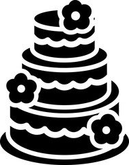 Wedding Cake Glyph Icon