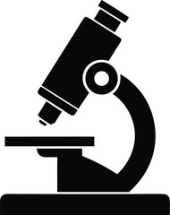Microscope Icon Vector Illustration – Science, Laboratory Research, Medical and Biology Symbol