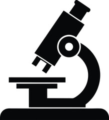 Microscope Icon Vector Illustration – Science, Laboratory Research, Medical and Biology Symbol