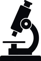 Microscope Icon Vector Illustration – Science, Laboratory Research, Medical and Biology Symbol