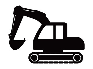 ショベルカー_シルエット