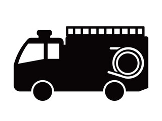 消防車(ポンプ車)_シルエット