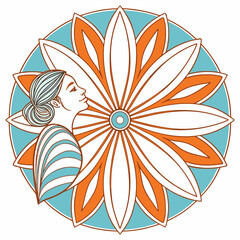 Simple Geometric Flower Graphic