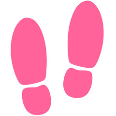 pink silhouette shoes footstep icon