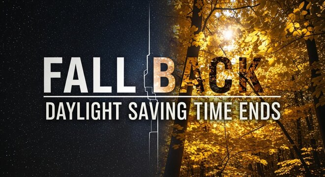 Fall Back Daylight Saving Time Ends November 2023 Extra Sleep Autumn Trees Change