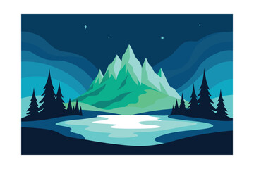 majestic-aurora-borealis-reflecting-on-icy-snowfie.eps