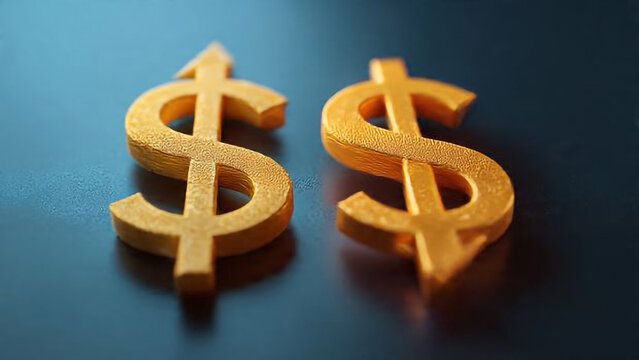 dollar sign on wooden background - Powered by Adobe