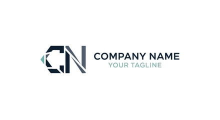 Obraz premium Creative initial letters CN logo design template for business branding.