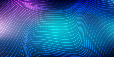 Modern light point Hi-tech digital technology concept. High tech computer illustration with purple and dark blue gradient background