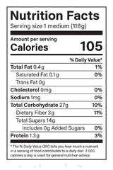 Nutrition facts label close up information view vector illustration on transparent background