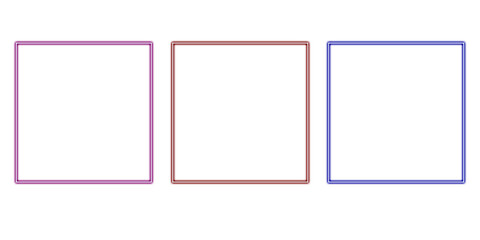 Neon Square Frame Set