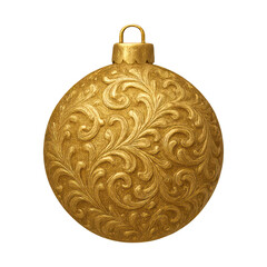 PNG Elegant golden Christmas ornament