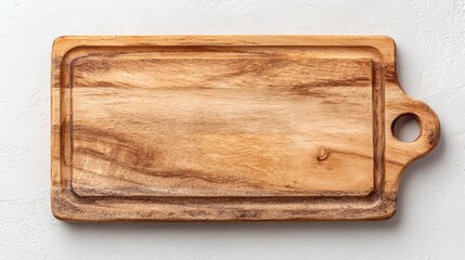 Wooden Cutting Board with Smooth Surface and Handled Design