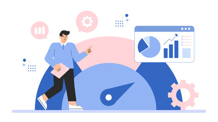 Flat Design Risk Assessment and Decision Making Flat Vector Illustration