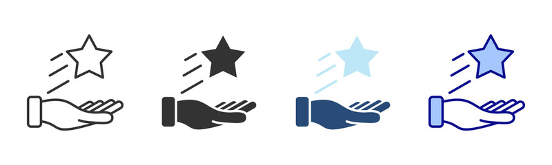 Aspiration Icon Set. Designed In Multi Style